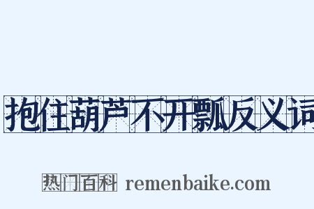 抱住葫芦不开瓢反义词是什么意思的图片